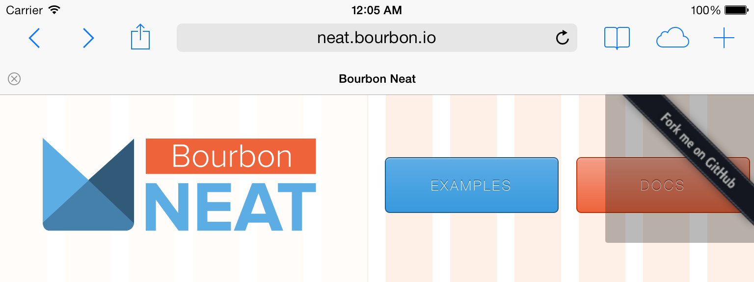 Screenshot showing problems with the ribbon image in Neat&rsquo;s website